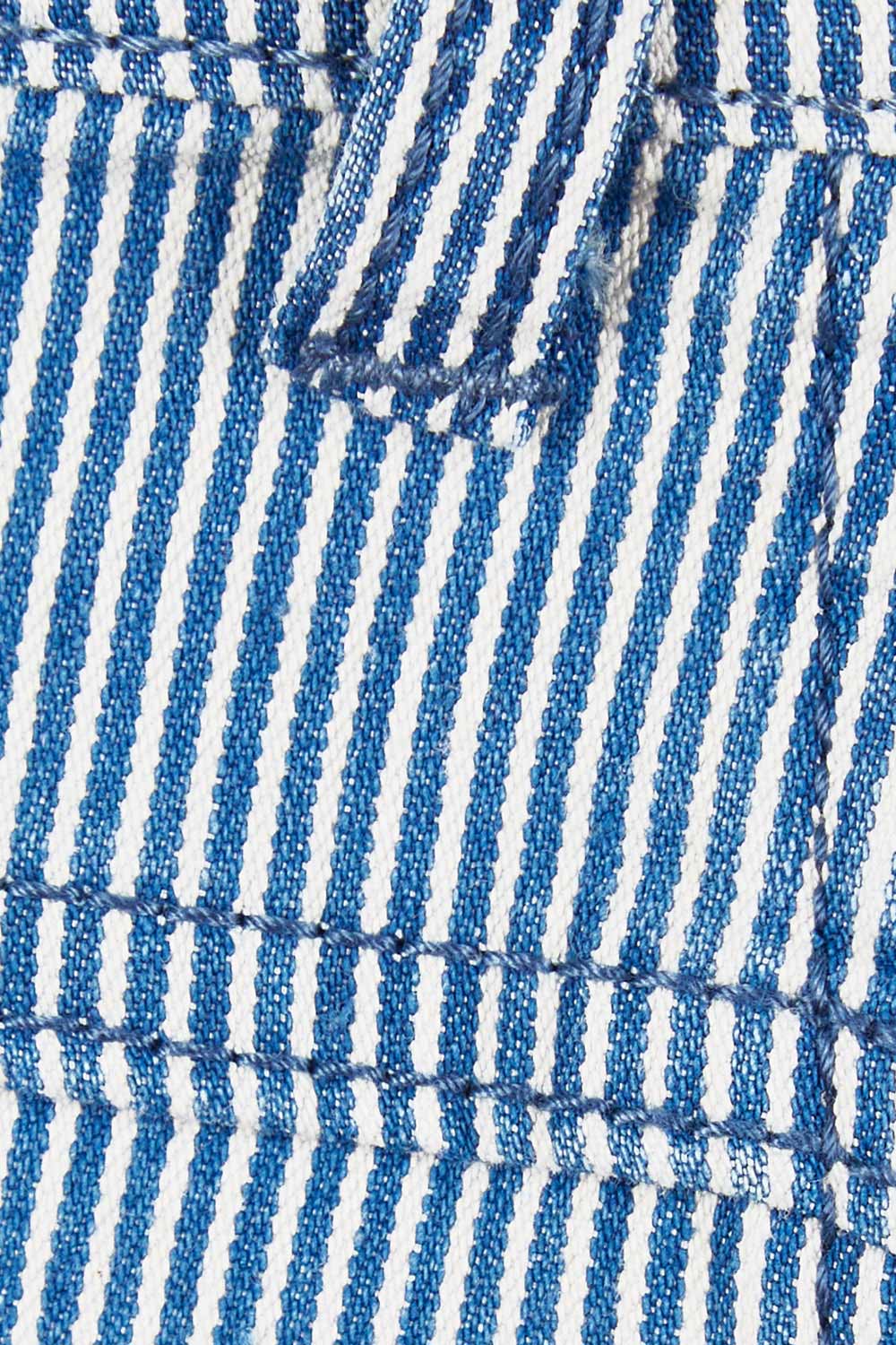 Product shot of the Stripe Denim Skirt in colour Blue (Blue), detail