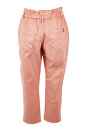Product shot of the Agatha Jeans in colour Coral (Pink), from the back