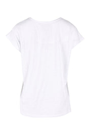 Product shot of the Frida Tshirt in colour White (White), from the back