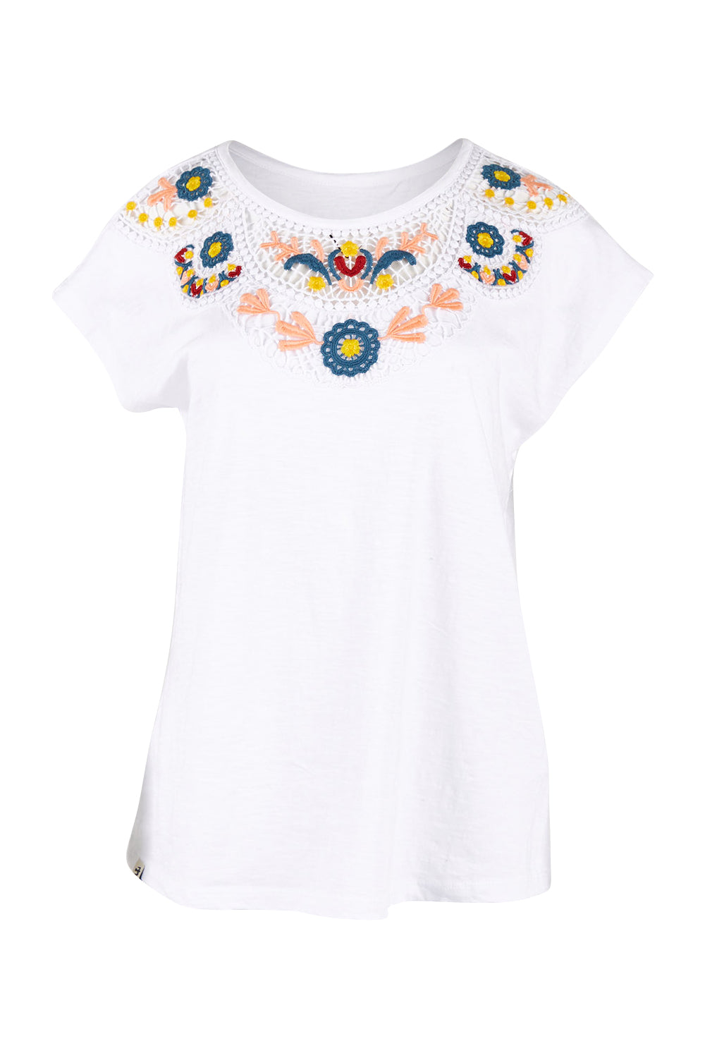 Product shot of the Frida Tshirt in colour White (White), from the front