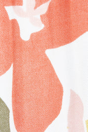 Product shot of the Tropical Palm Shirt Dress in colour Multi (Pink), detail