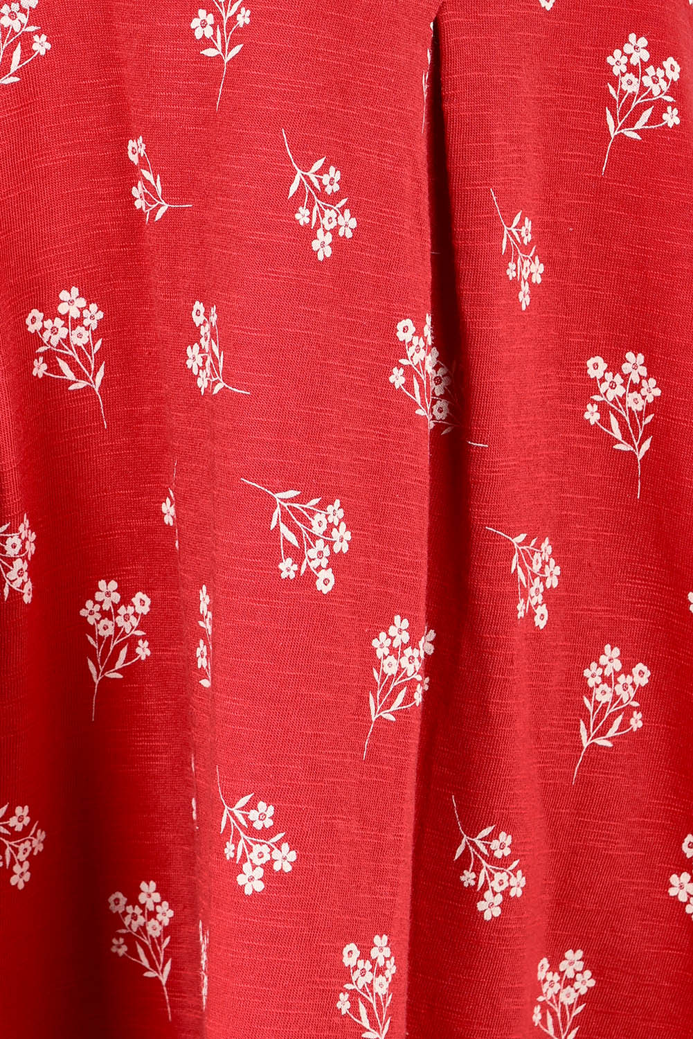 Product shot of the Marine Sleeveless Dress in colour Red (Red), detail