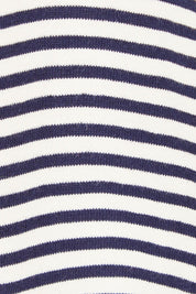 Product shot of the Beach Stripe Tee in colour Multi (Blue), detail