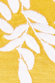 Product shot of the Zoe Tee in colour Yellow, detail