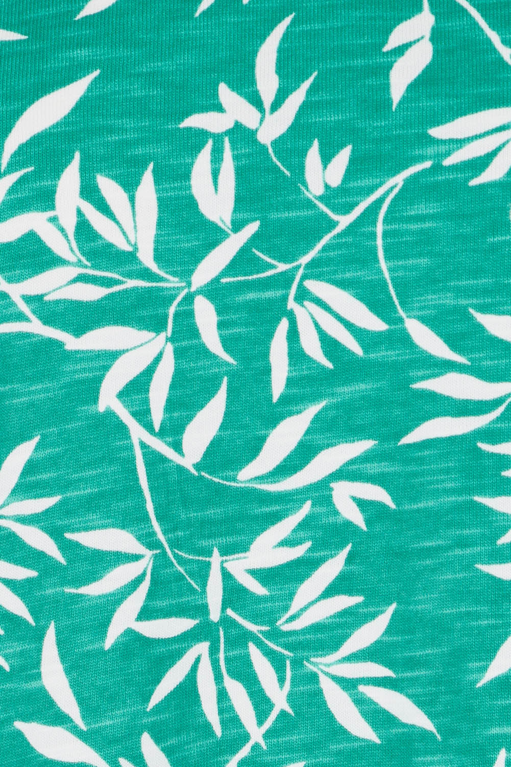 Product shot of the Bamboo Leaves Tshirt in colour Green (Green), detail