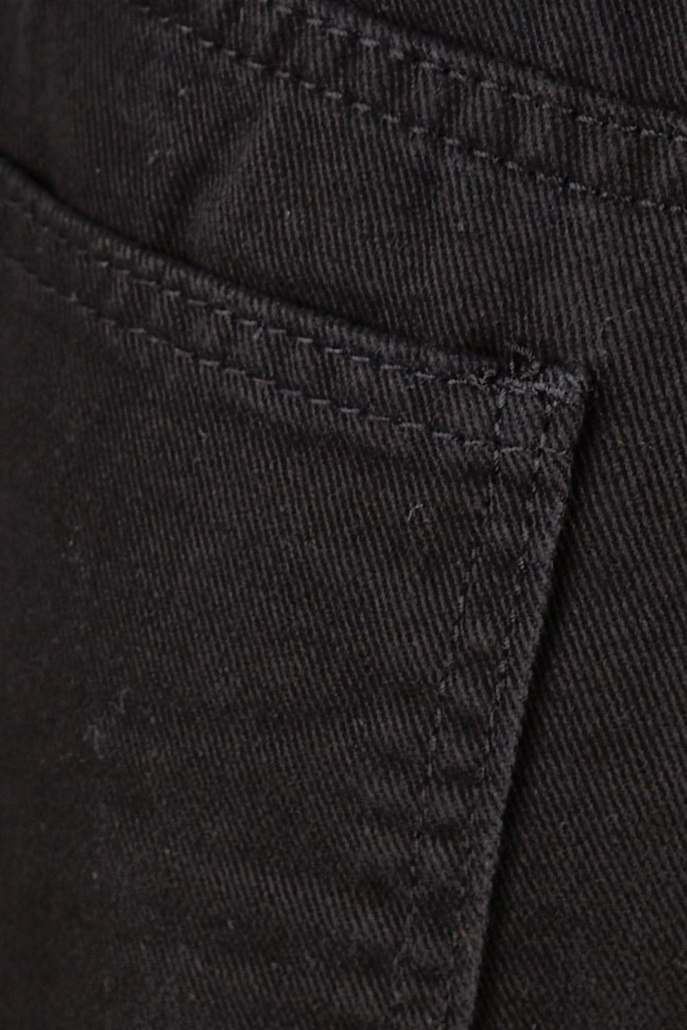 Product shot of the Sara Cuffed Jean in colour Black (Black), detail