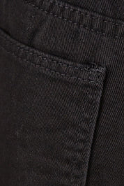 Product shot of the Sara Cuffed Jean in colour Black (Black), detail