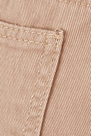 Product shot of the Sara Cuffed Jean in colour Cream, detail