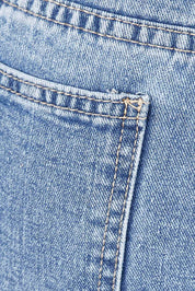 Product shot of the Kristy Straight Jean in colour Midblue (Blue), detail