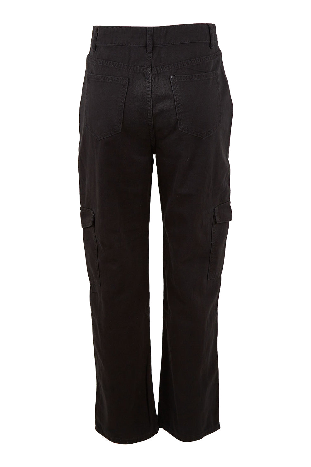 Product shot of the Amanda Straight Jean in colour Black (Black), from the back