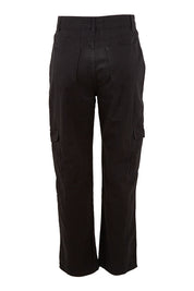 Product shot of the Amanda Straight Jean in colour Black (Black), from the back
