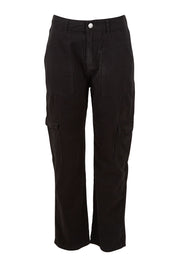 Product shot of the Amanda Straight Jean in colour Black (Black), from the front