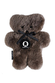 Product shot of the Baby Flatout Bear in colour Chocolate, from the front