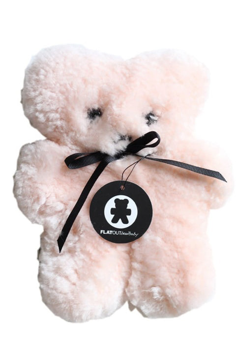Product shot of the Baby Flatout Bear in colour Rosie (Pink), from the front