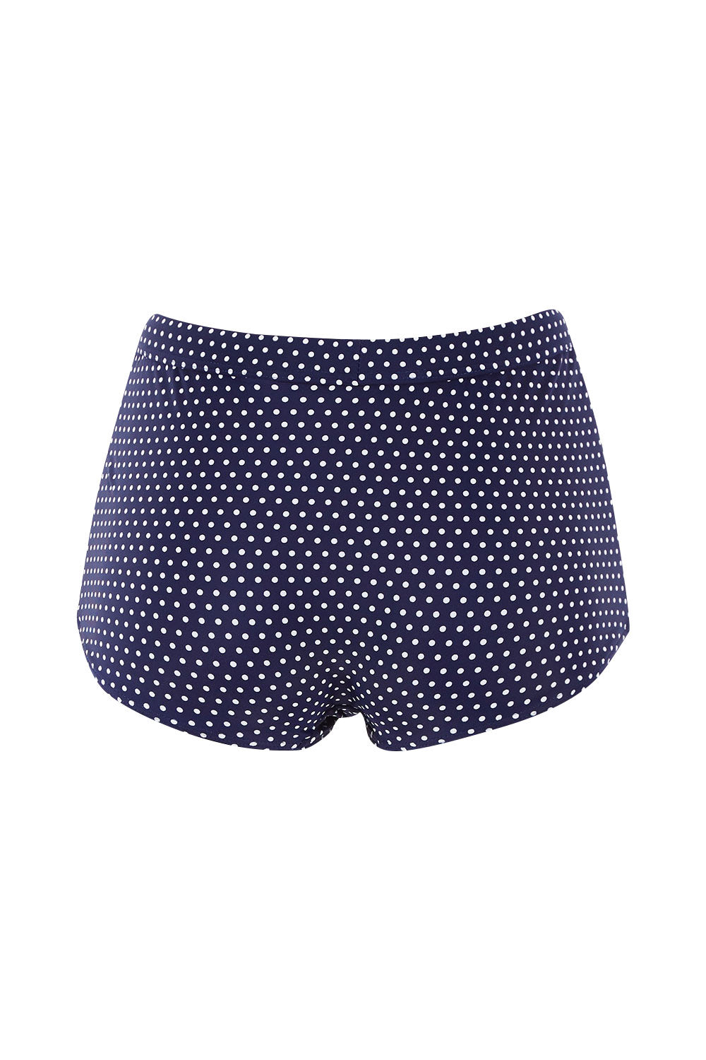 Product shot of the Ruched Skirted Pant in colour Navy (Blue), from the back
