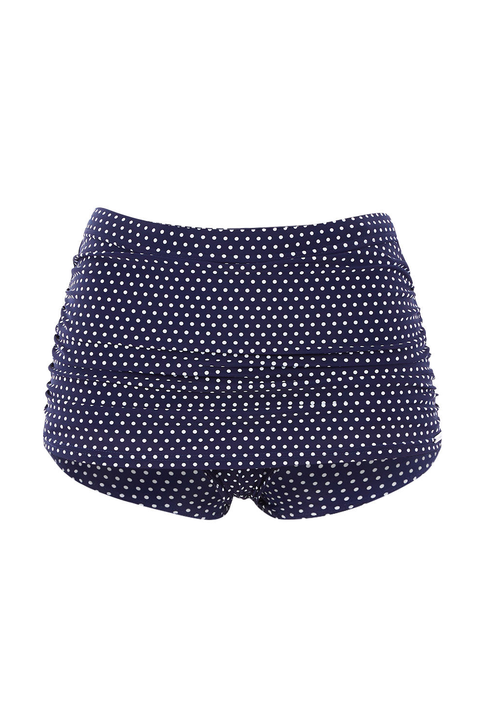 Product shot of the Ruched Skirted Pant in colour Navy (Blue), from the front