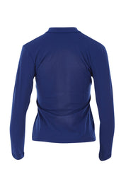 Product shot of the Long Sleeve Rash Vest in colour Navy (Blue), from the back