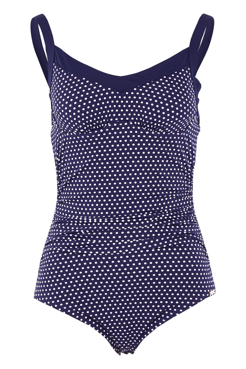Product shot of the Underwire One Piece in colour NavyWhite (Blue), from the front