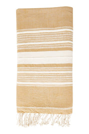 Product shot of the Handwoven Genale Bath Towel in colour Butterscth, from the front