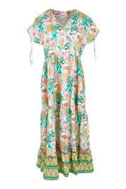 Product shot of the Mona Bluebell Cotton Dress in colour Mona, from the front