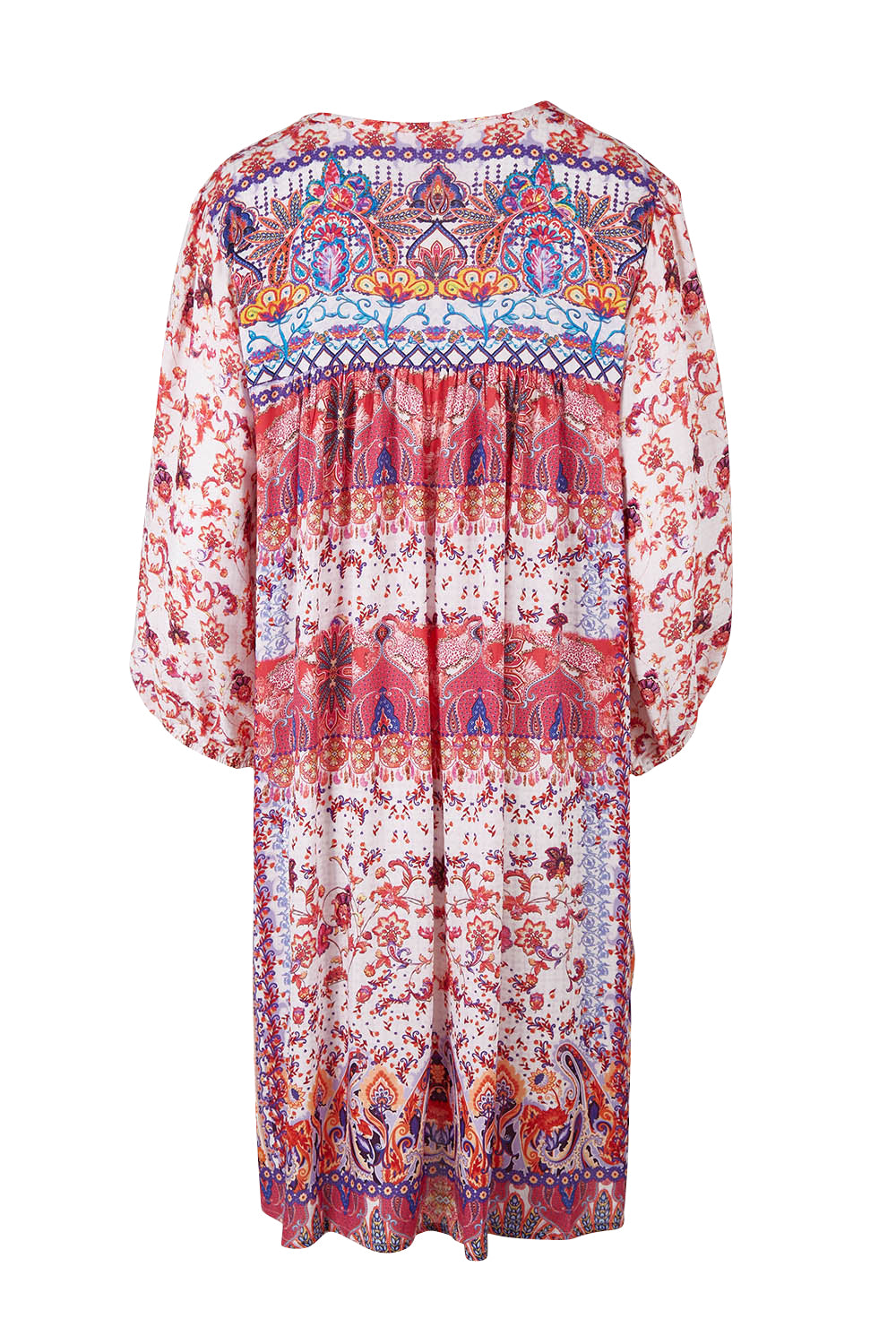 Product shot of the Sigrid Dress in colour Pink (Pink), from the back