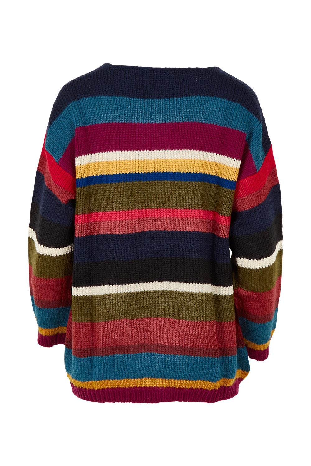 Product shot of the Stripe Sweater in colour Banff, from the back
