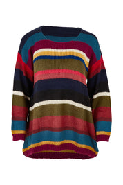 Product shot of the Stripe Sweater in colour Banff, from the front