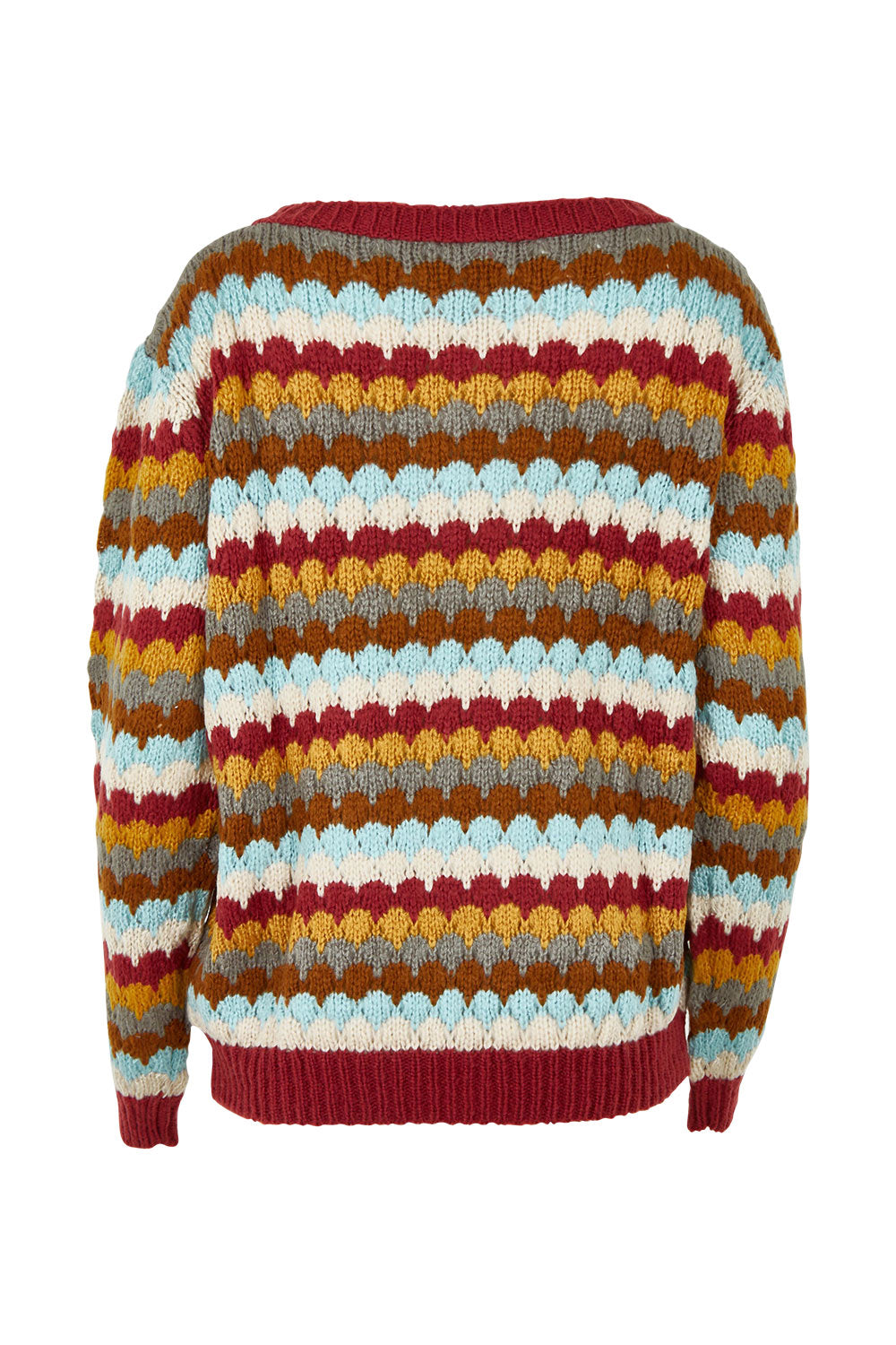 Product shot of the Aspen Sweater in colour Aspen, from the back