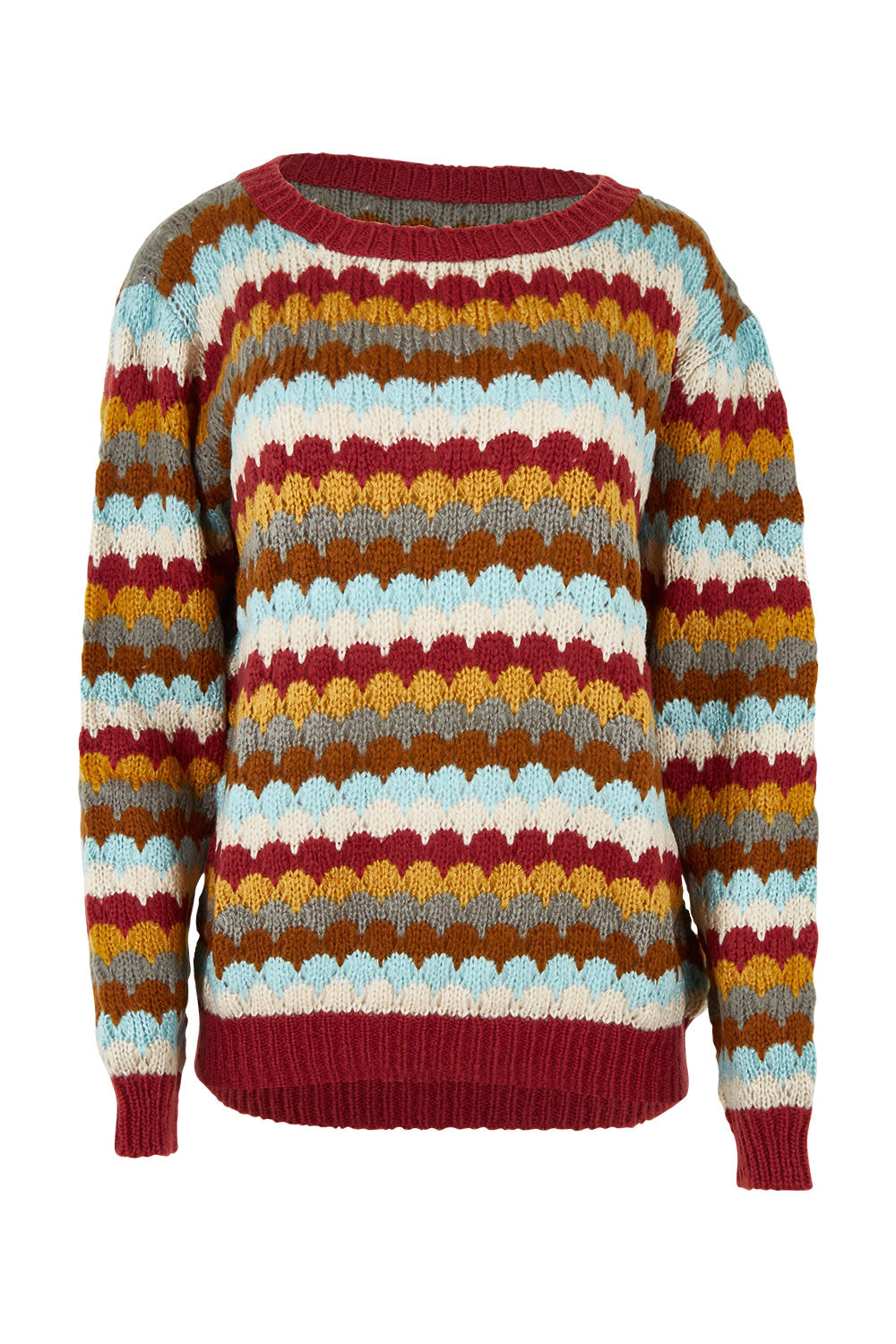 Product shot of the Aspen Sweater in colour Aspen, from the front