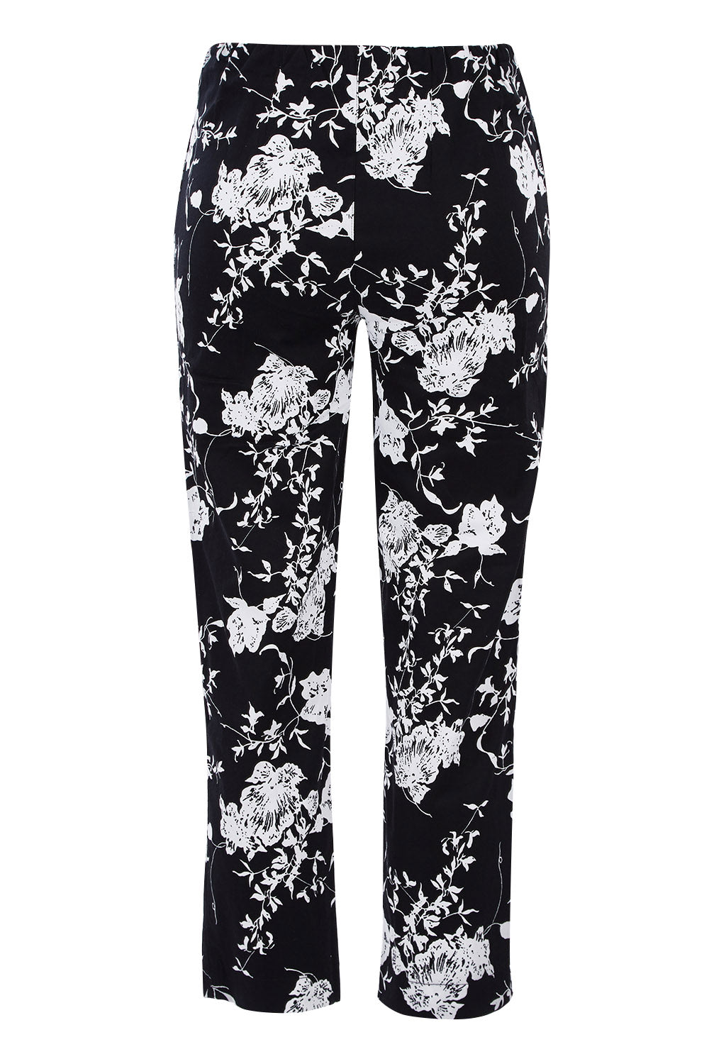 Product shot of the Print Pull On Pants in colour Black (Black), from the back