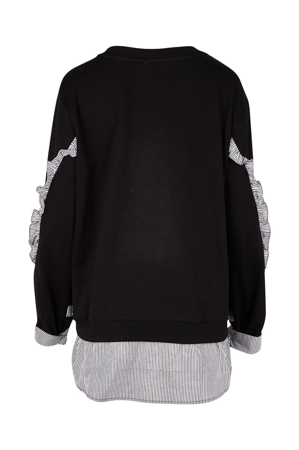 Product shot of the 2 In 1 Sweat in colour Black (Black), from the front