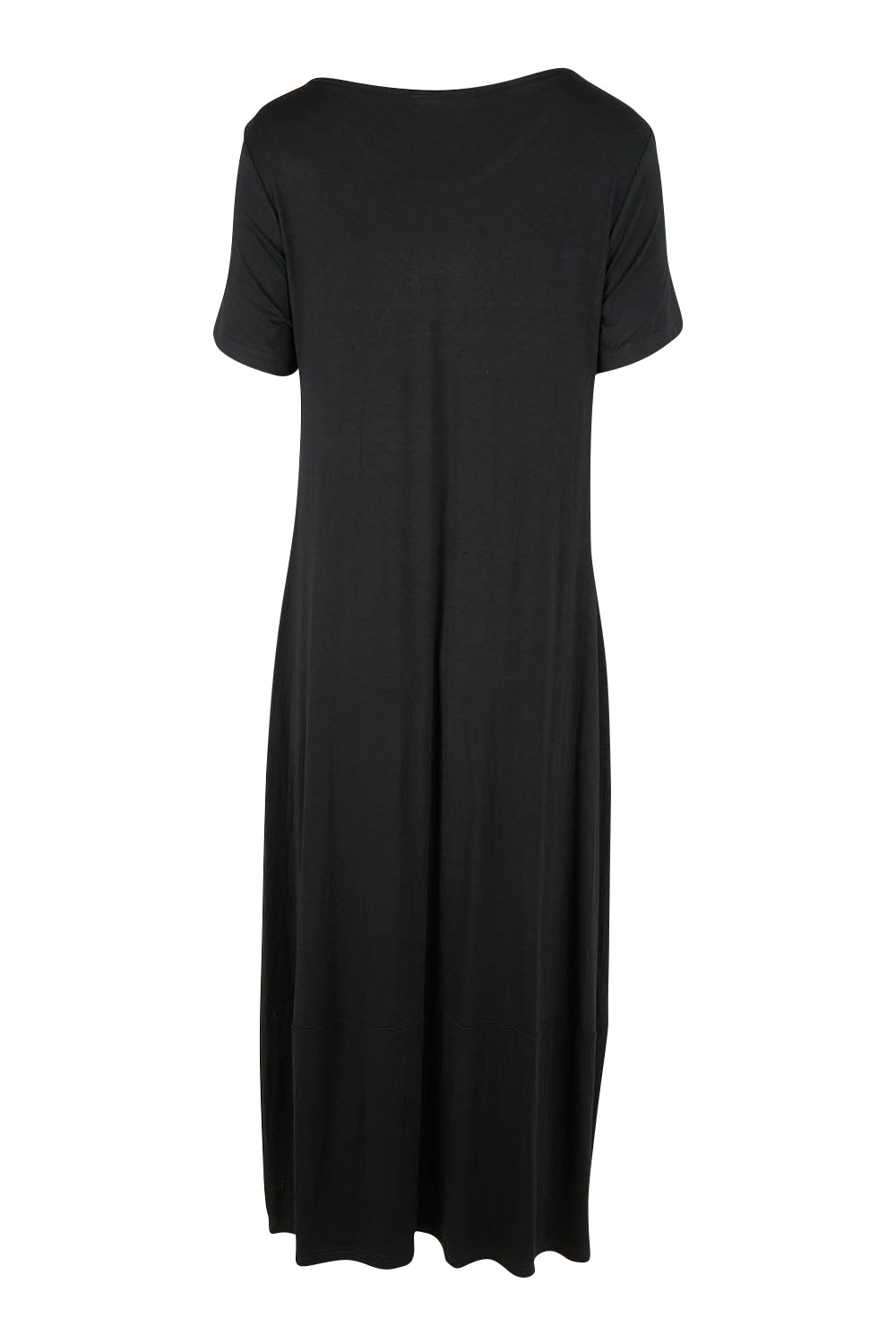 Product shot of the Adios Dress in colour Black (Black), from the back