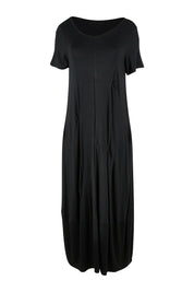 Product shot of the Adios Dress in colour Black (Black), from the front