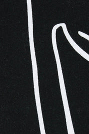 Product shot of the Empire Dress in colour Black (Black), detail