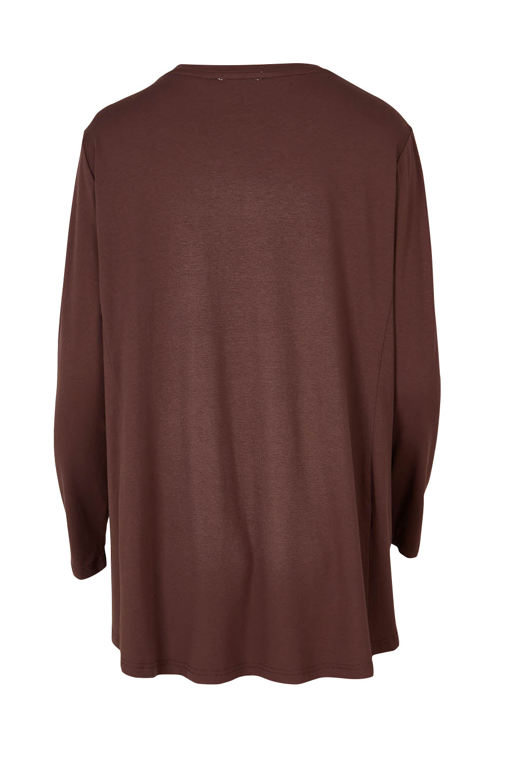 Product shot of the Over The Moon Sequin Tee in colour Chocolate, from the back