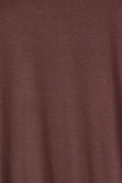 Product shot of the Over The Moon Sequin Tee in colour Chocolate, detail