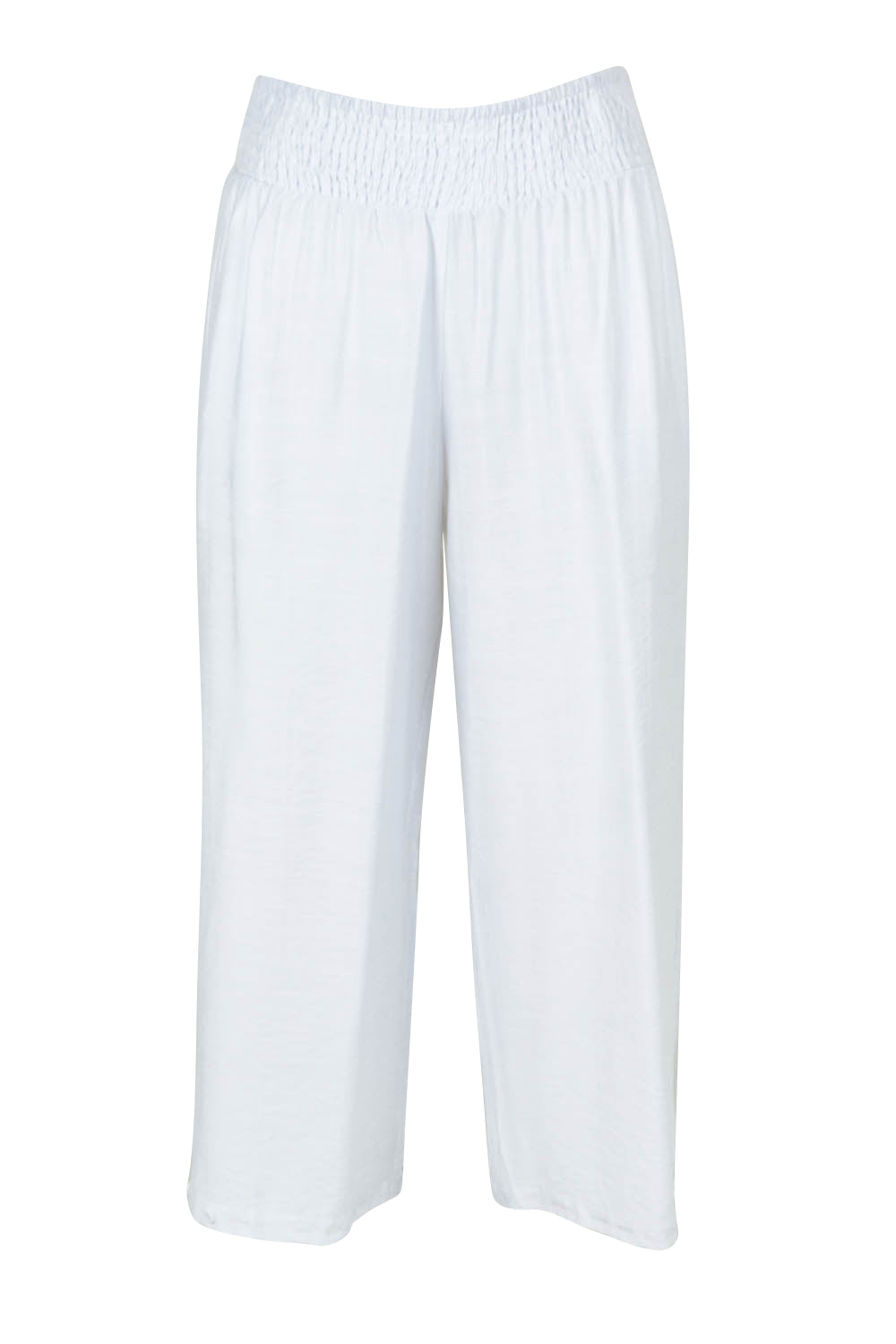 Product shot of the Villa Pant in colour White (White), from the front