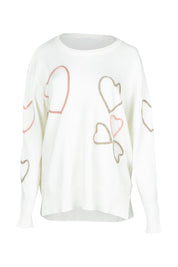Product shot of the Love Me Knit Jumper in colour Ivory, from the front