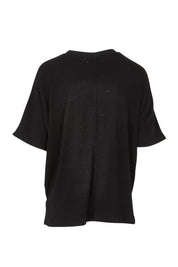 Product shot of the Lounge Top in colour Black (Black), from the back