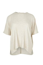 Product shot of the Lounge Top in colour Natural, from the front
