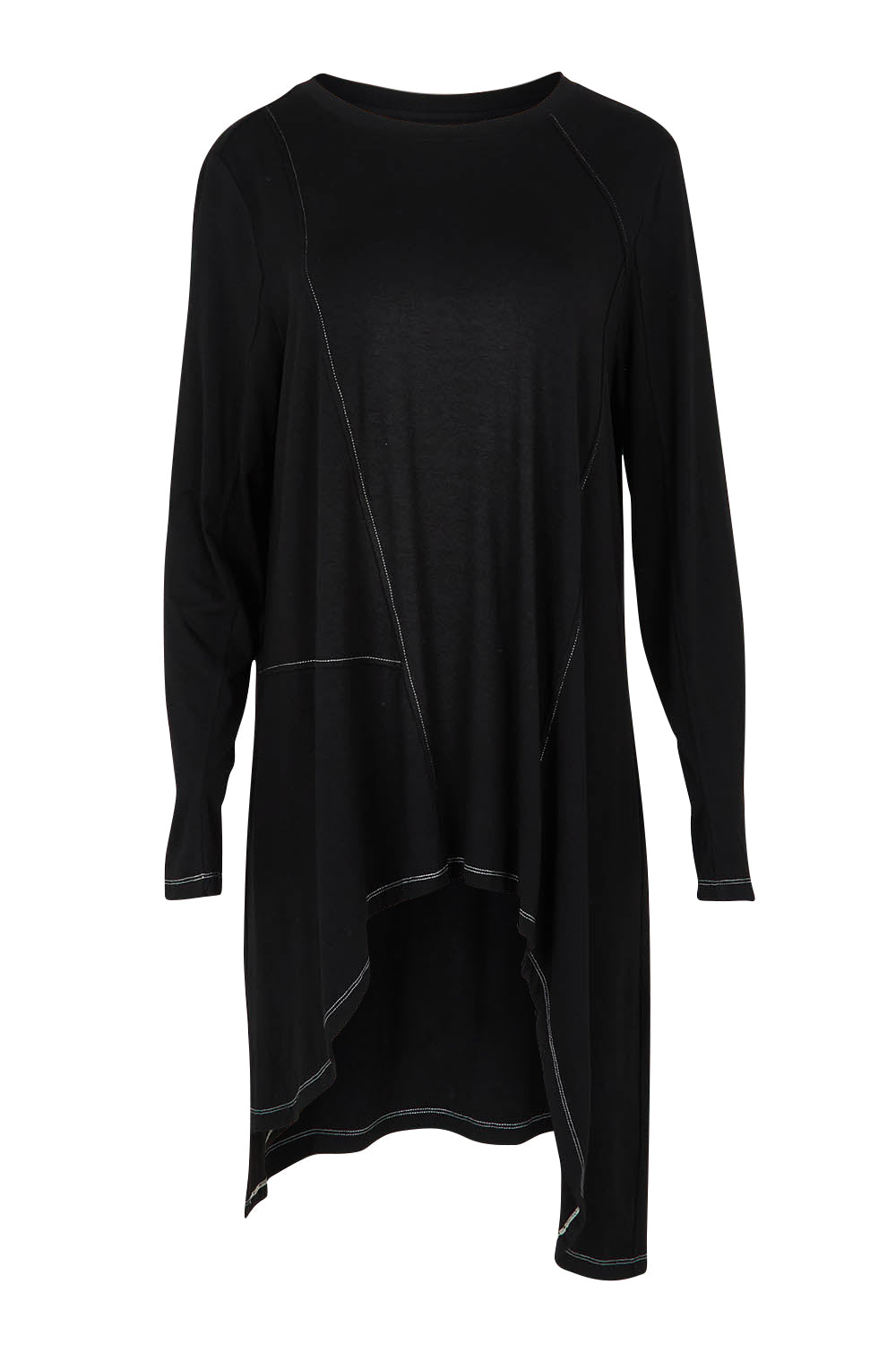 Product shot of the Artist Top in colour Black (Black), from the front