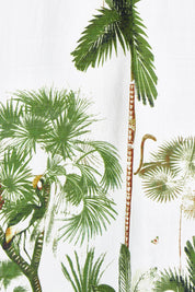 Product shot of the Amazon V Neck Top in colour Green (Green), detail