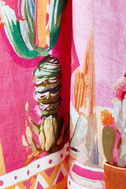 Product shot of the Tulum Dress in colour Pink (Pink), detail