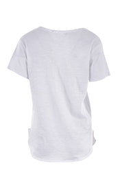 Product shot of the Organic Cotton Charlotte Tee in colour White (White), from the back