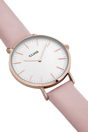 Product shot of the La Boheme Rose Gold Watch in colour WhitePink (Pink), detail