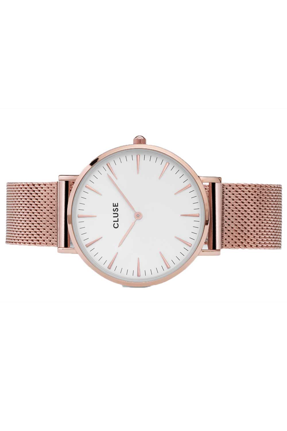 Product shot of the La Boheme Mesh Watch in colour RoseGoldW (Metallics), detail