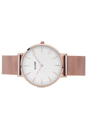 Product shot of the La Boheme Mesh Watch in colour RoseGoldW (Metallics), detail