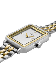 Product shot of the Fluette Bicolour Watch in colour Silvergold (Metallics), detail