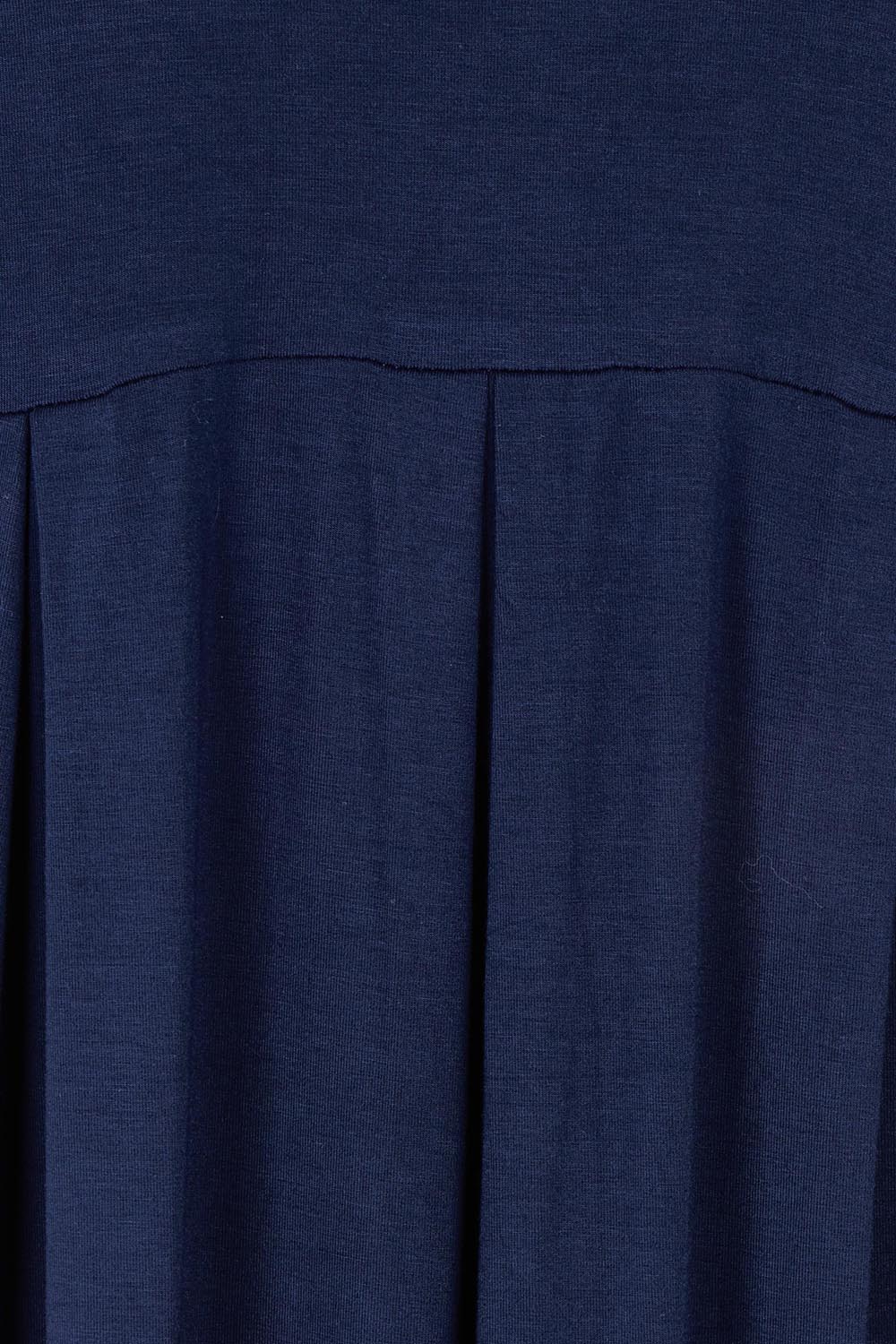 Product shot of the Box Pleat Dress in colour Navy (Blue), detail