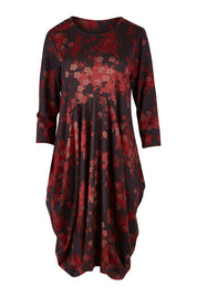Product shot of the Bounce Dress in colour Paperred (Green), from the front